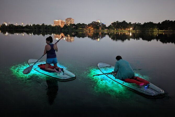 LED Glow in the Dark Clear Kayak or Paddleboard in Paradise - The safety briefing and first strokes