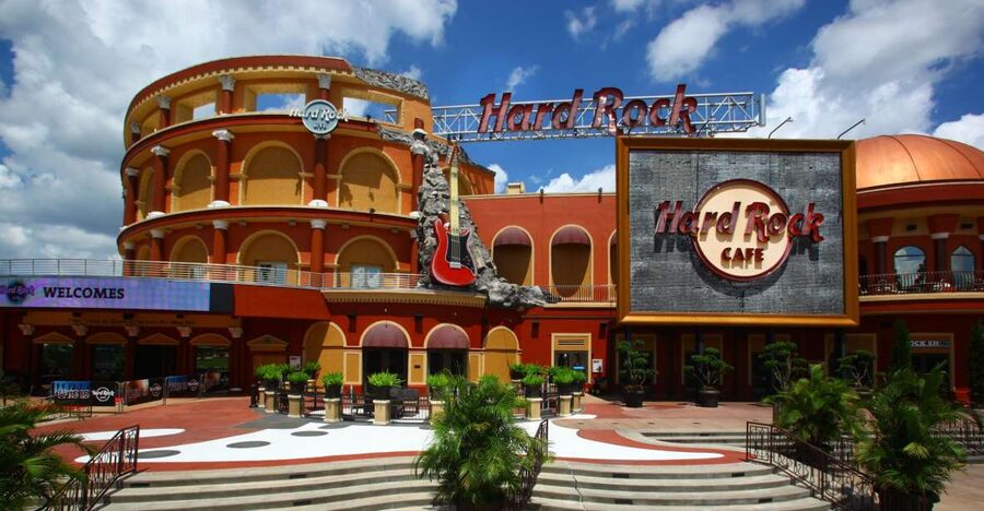 Meal at Hard Rock Cafe Orlando at Universal CityWalk - The Acoustic Rock menu: a straightforward two-course choice