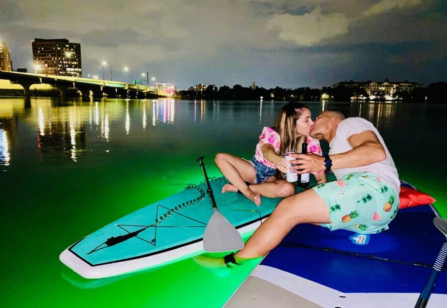 Orlando: Date Night LED Night Glow Tour with Sparkling Wine - Three Lakes, Three Different Views
