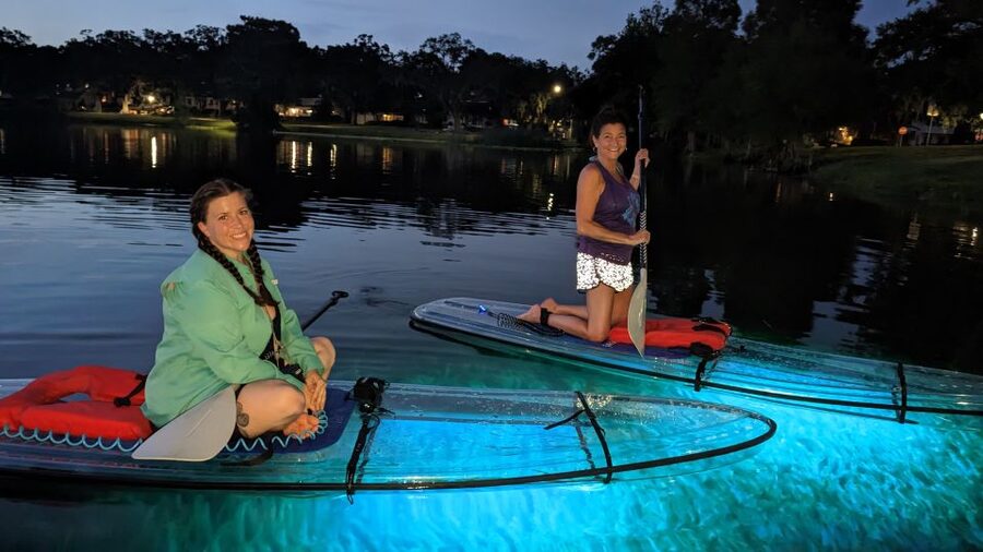 Orlando: LED Night Glow Clear Kayak or Paddleboard Tour - The front lake, with Orlando lights around you