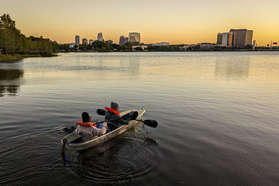 Orlando: Sunset Clear Kayak or Paddleboard in Paradise Tour - Choosing between a clear kayak and paddleboard