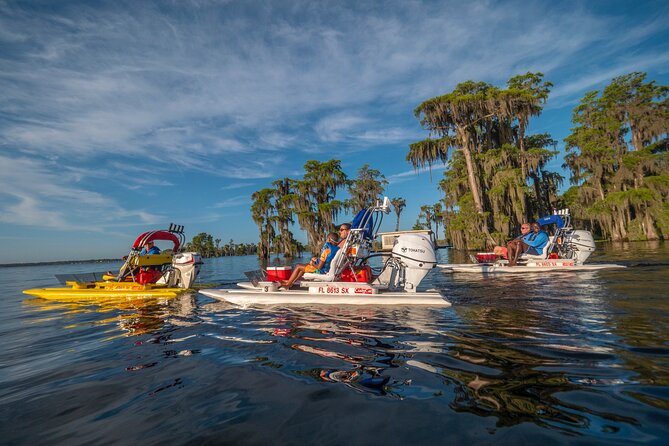 Tour of Lakes Escape by Personal Catamaran - Guide commentary that adds context